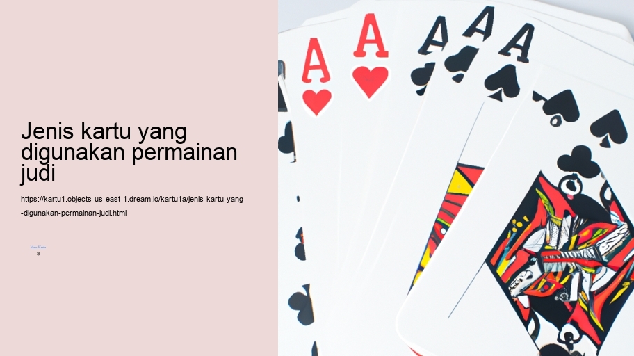 jenis kartu yang digunakan permainan judi